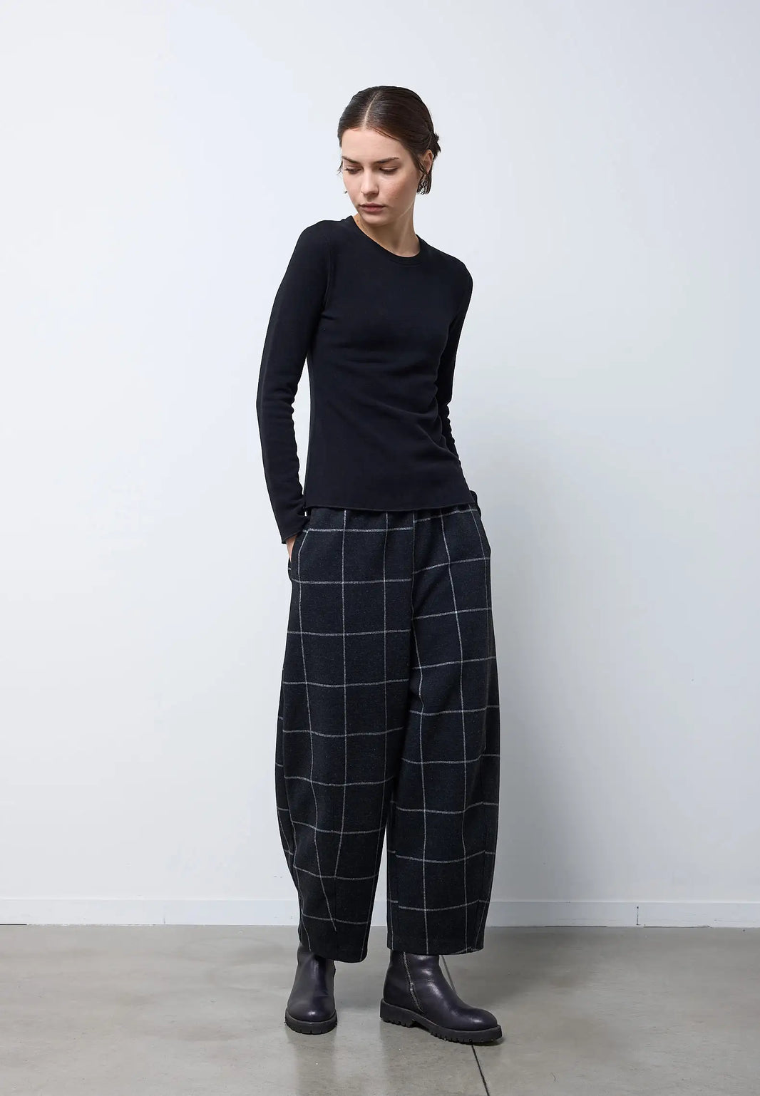 Maglia regular girocollo in caldo cotone