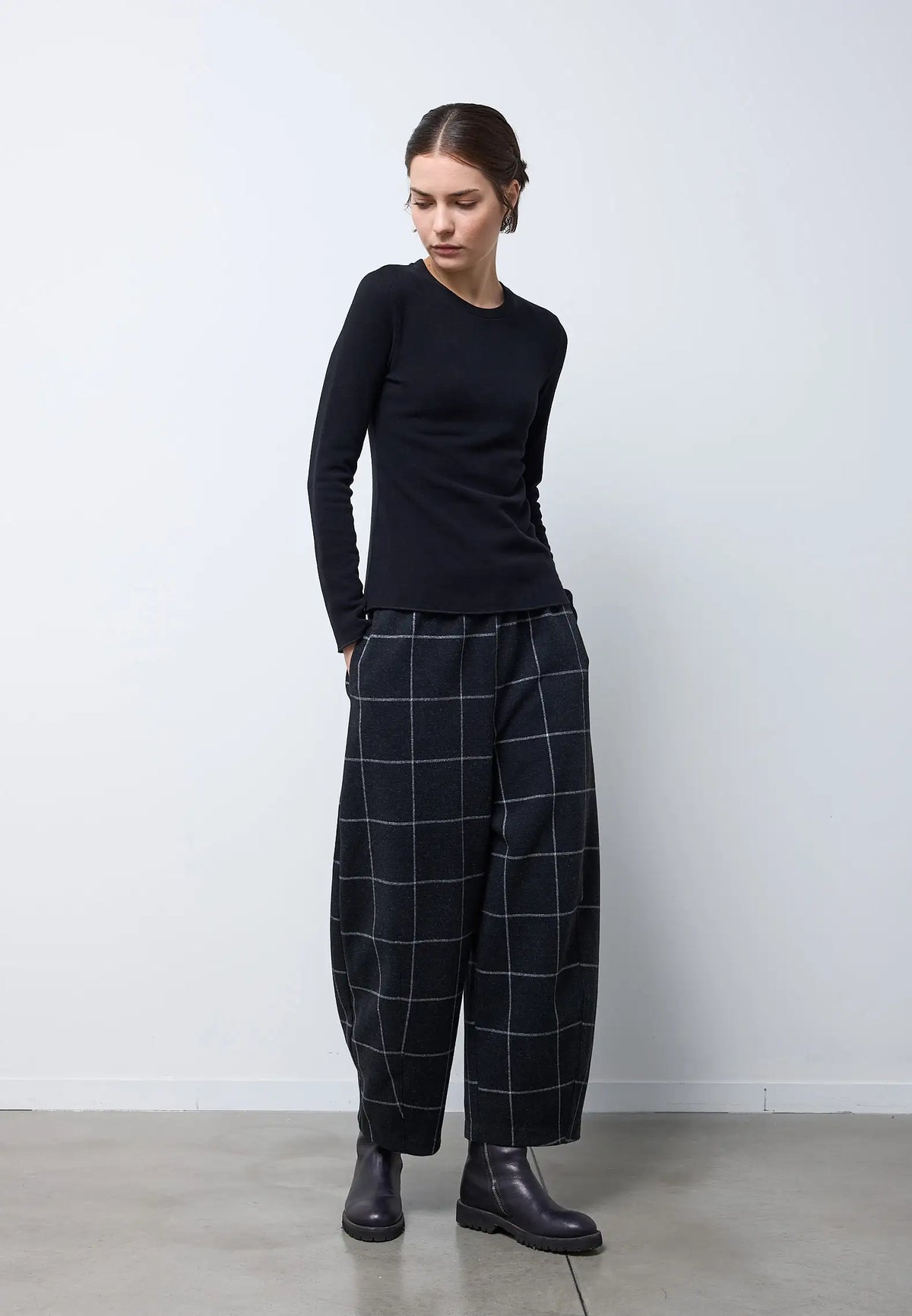 Maglia regular girocollo in caldo cotone