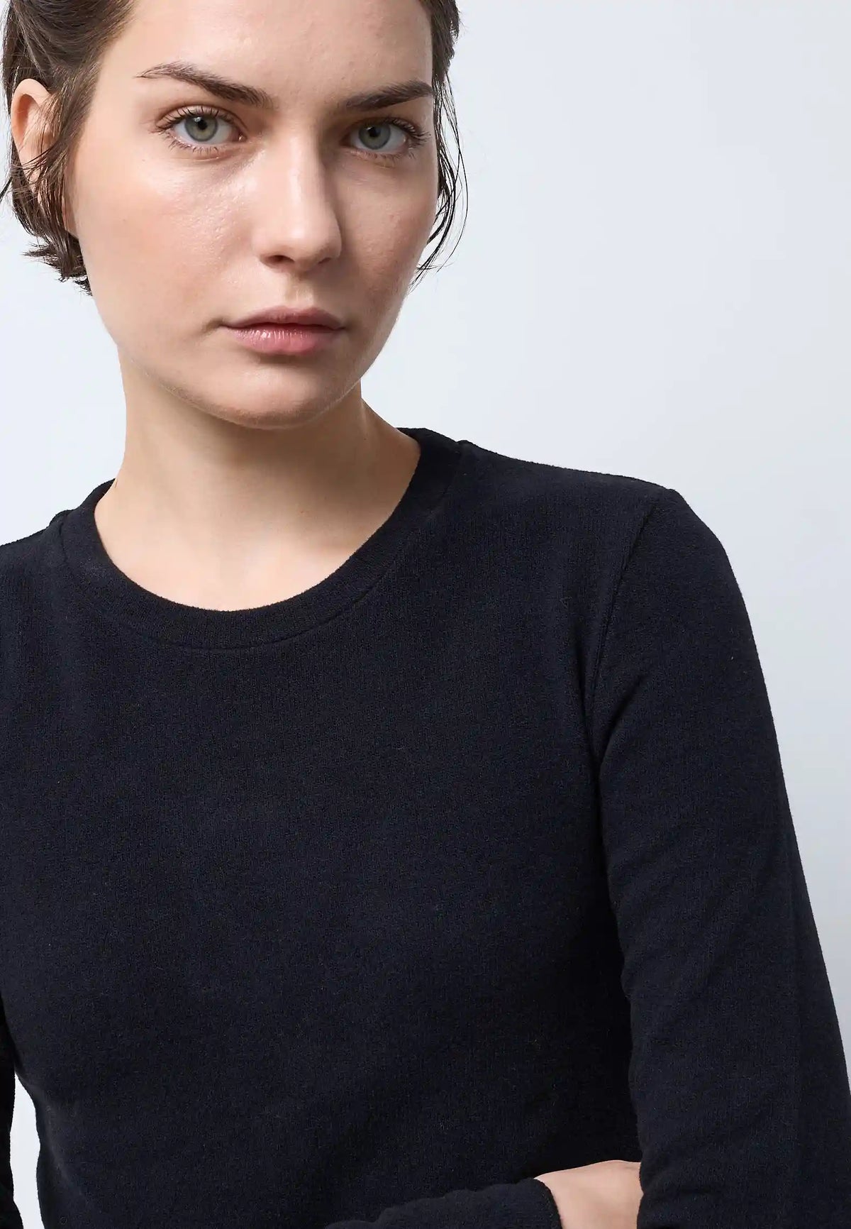 Maglia regular girocollo in caldo cotone