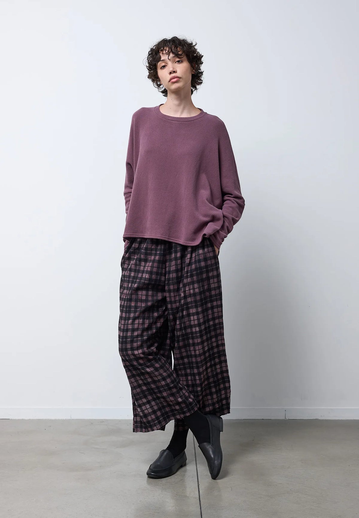 Maglia svasata girocollo in caldo cotone — MALVA