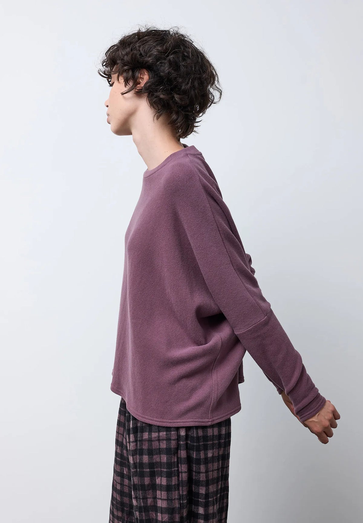 Maglia svasata girocollo in caldo cotone — MALVA