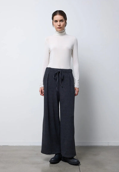 Pantalone ampio con coulisse — CARBONE