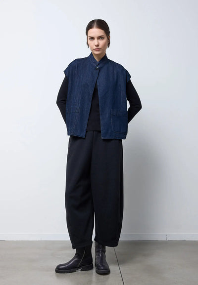 Gilet denim collo guru — INDACO