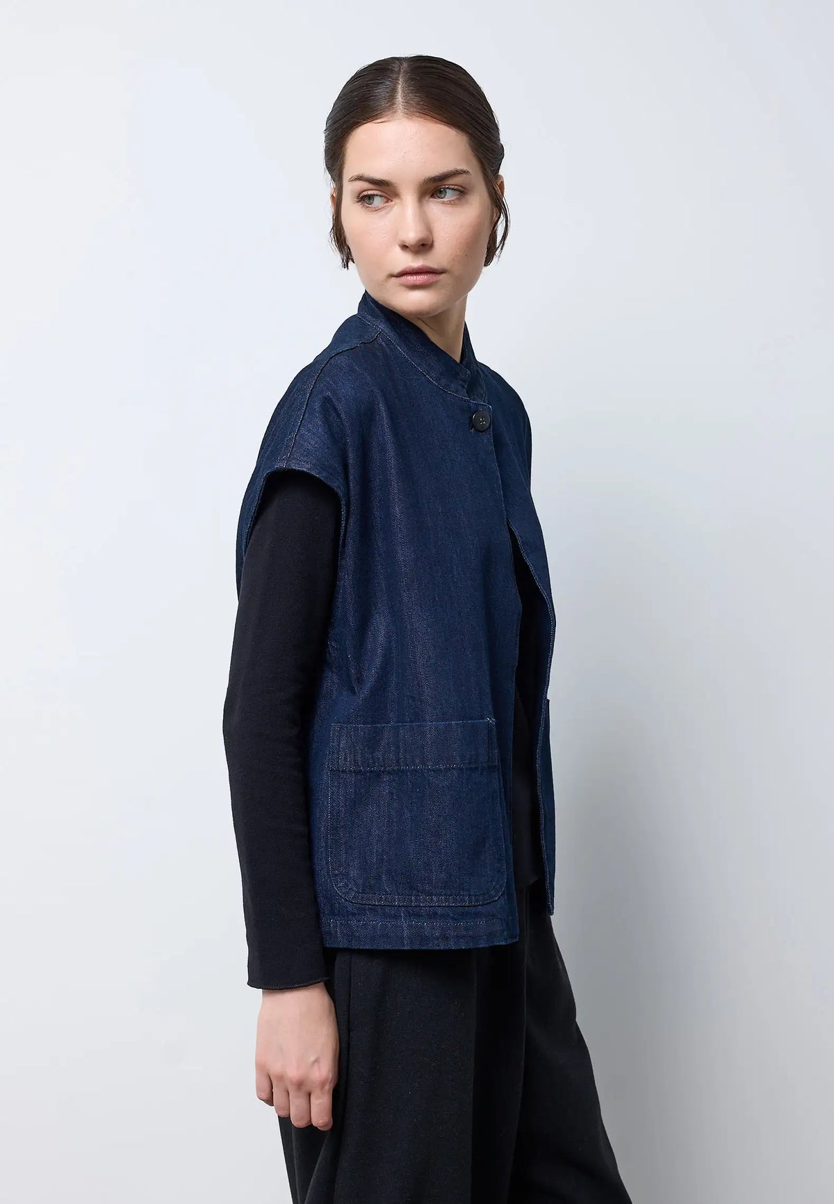 Gilet denim collo guru — INDACO