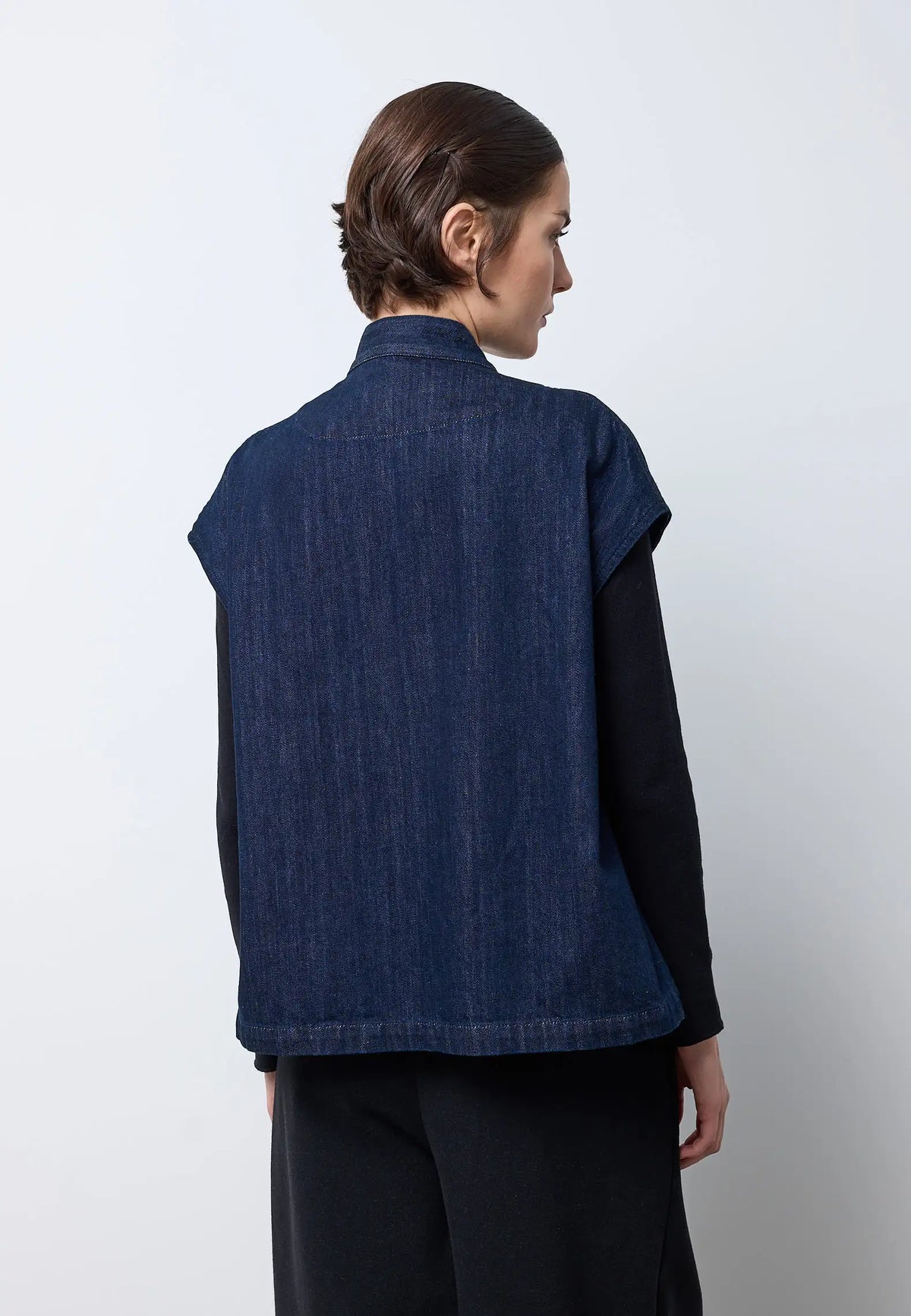 Gilet denim collo guru — INDACO