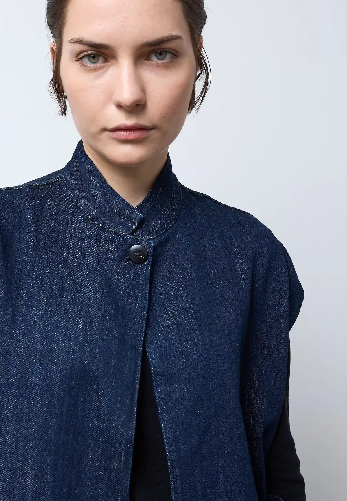 Gilet denim collo guru — INDACO