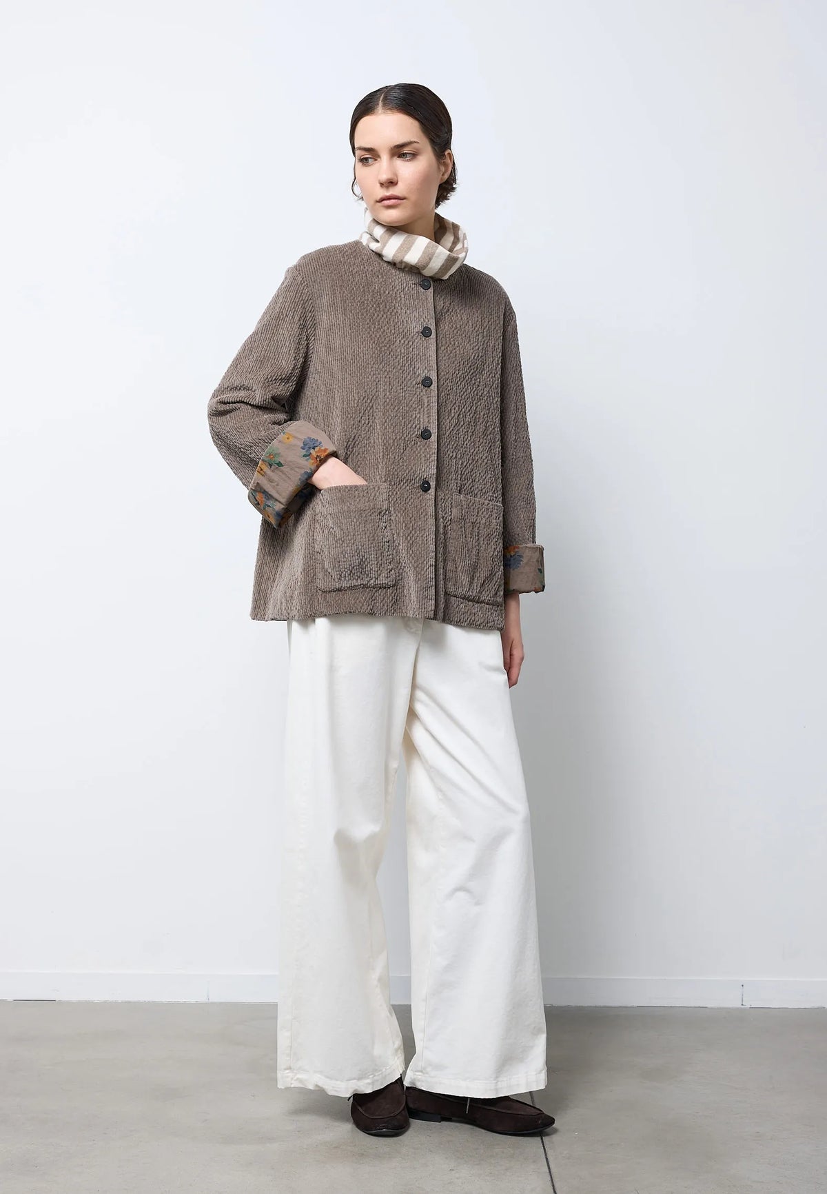 Giacca girocollo con tasche — TWIG