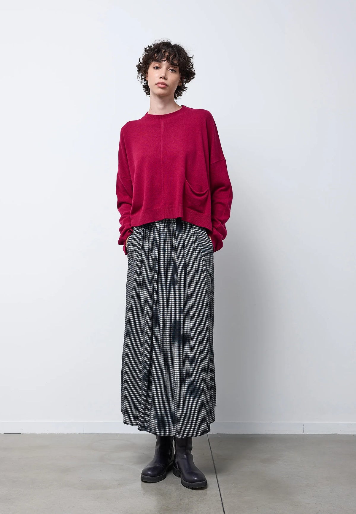 Maglia con tasca — CREMISI