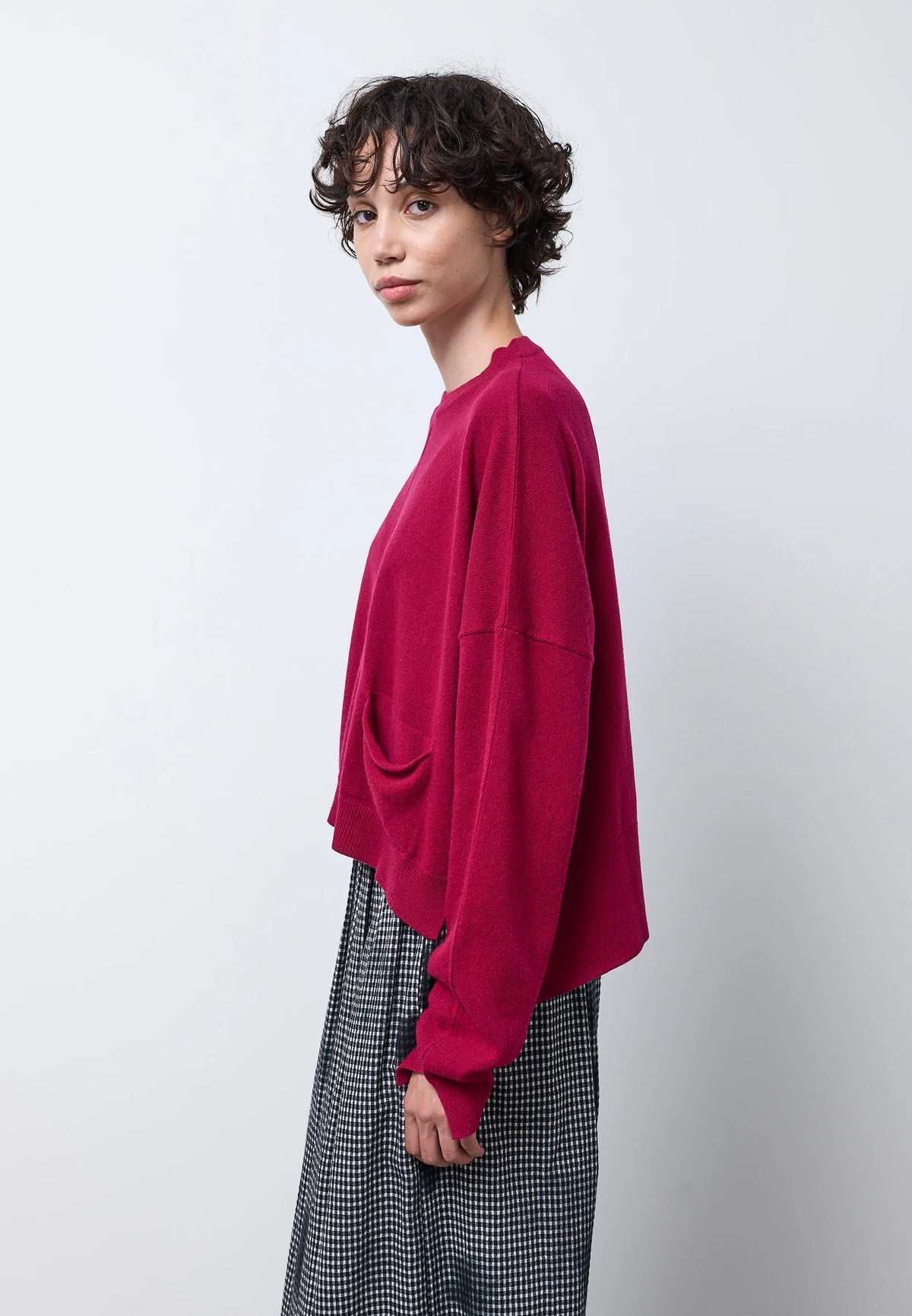Maglia con tasca — CREMISI