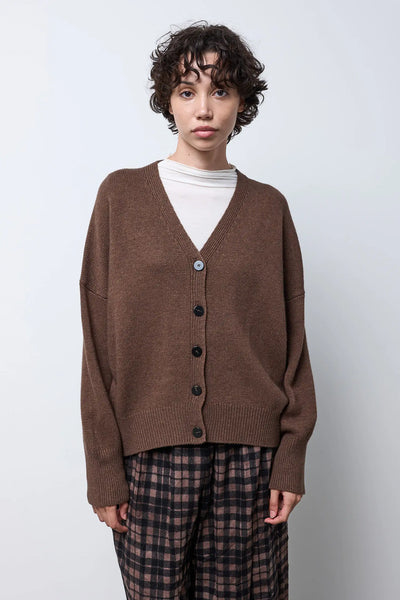 Cardigan scollo v con bottoni — CASTORO