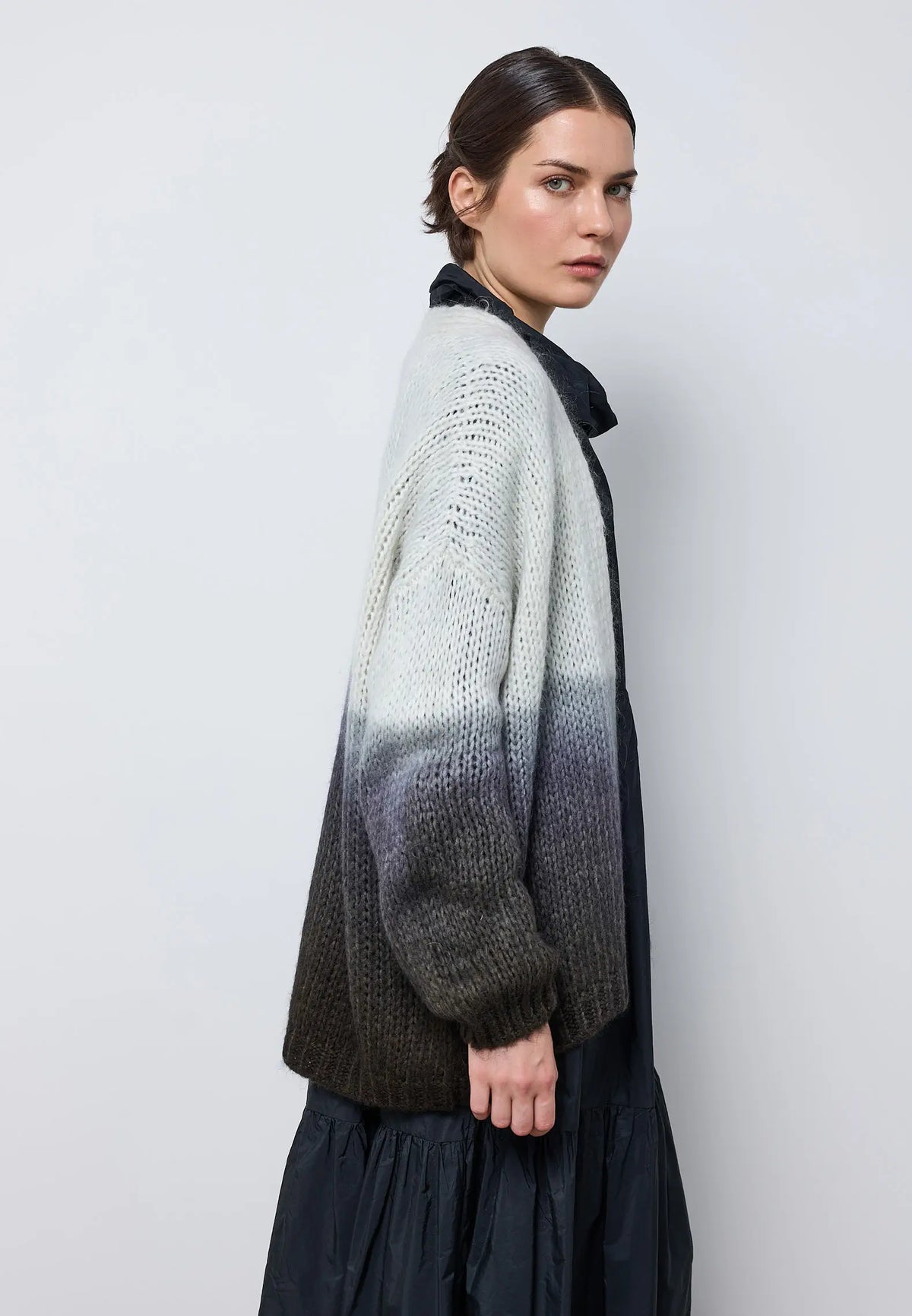 Cardigan sfumato — IVORY-ARDESIA