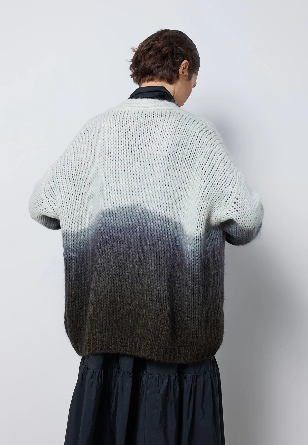 Cardigan sfumato — IVORY-ARDESIA