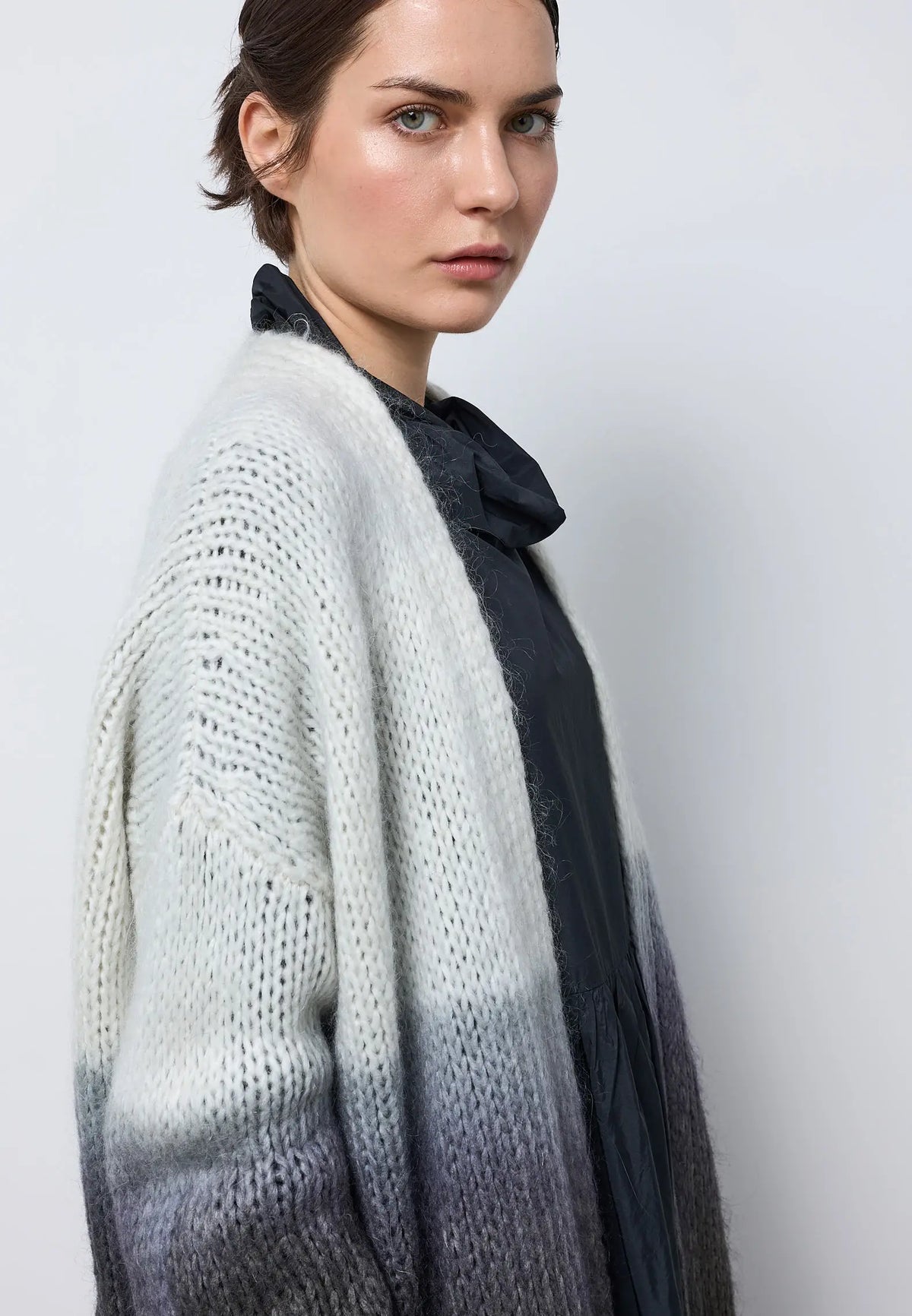 Cardigan sfumato — IVORY-ARDESIA
