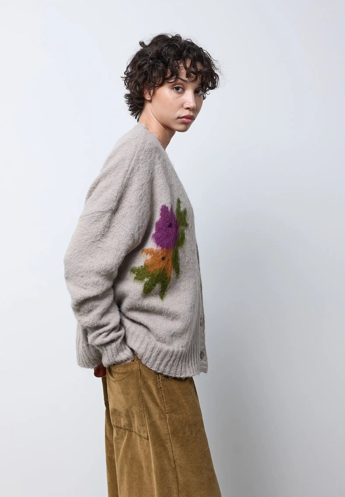 Cardigan fiore — ALMOND