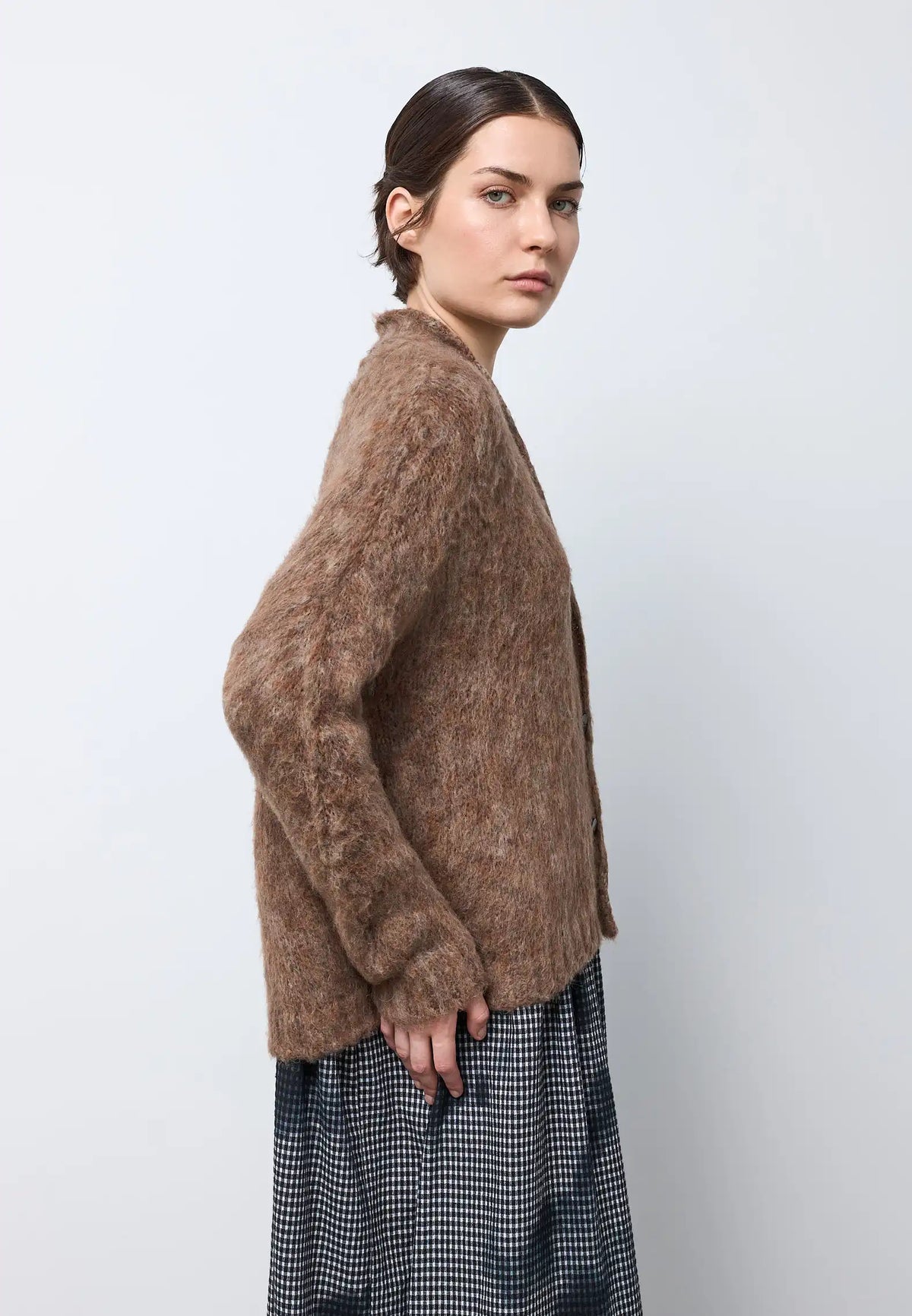Cardigan v/neck costa — AMBRA