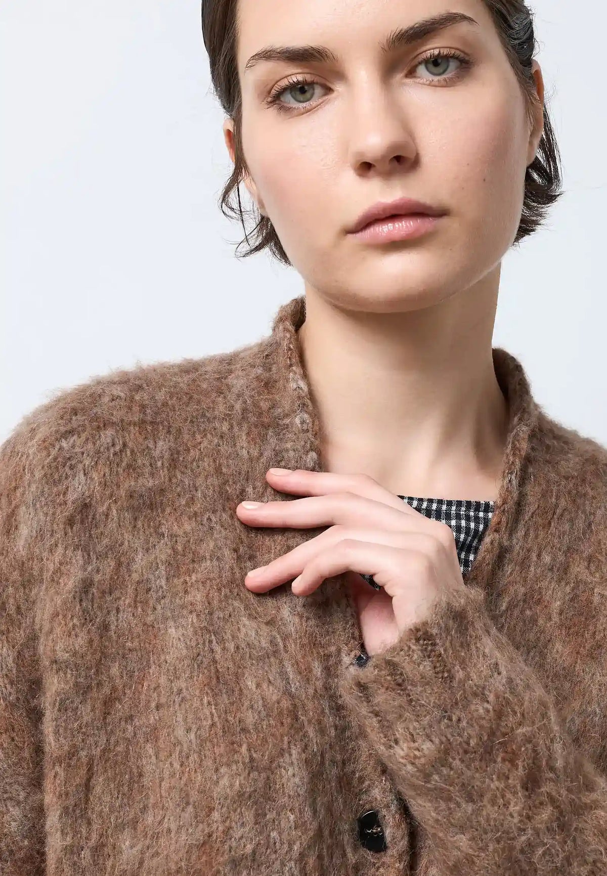 Cardigan v/neck costa — AMBRA