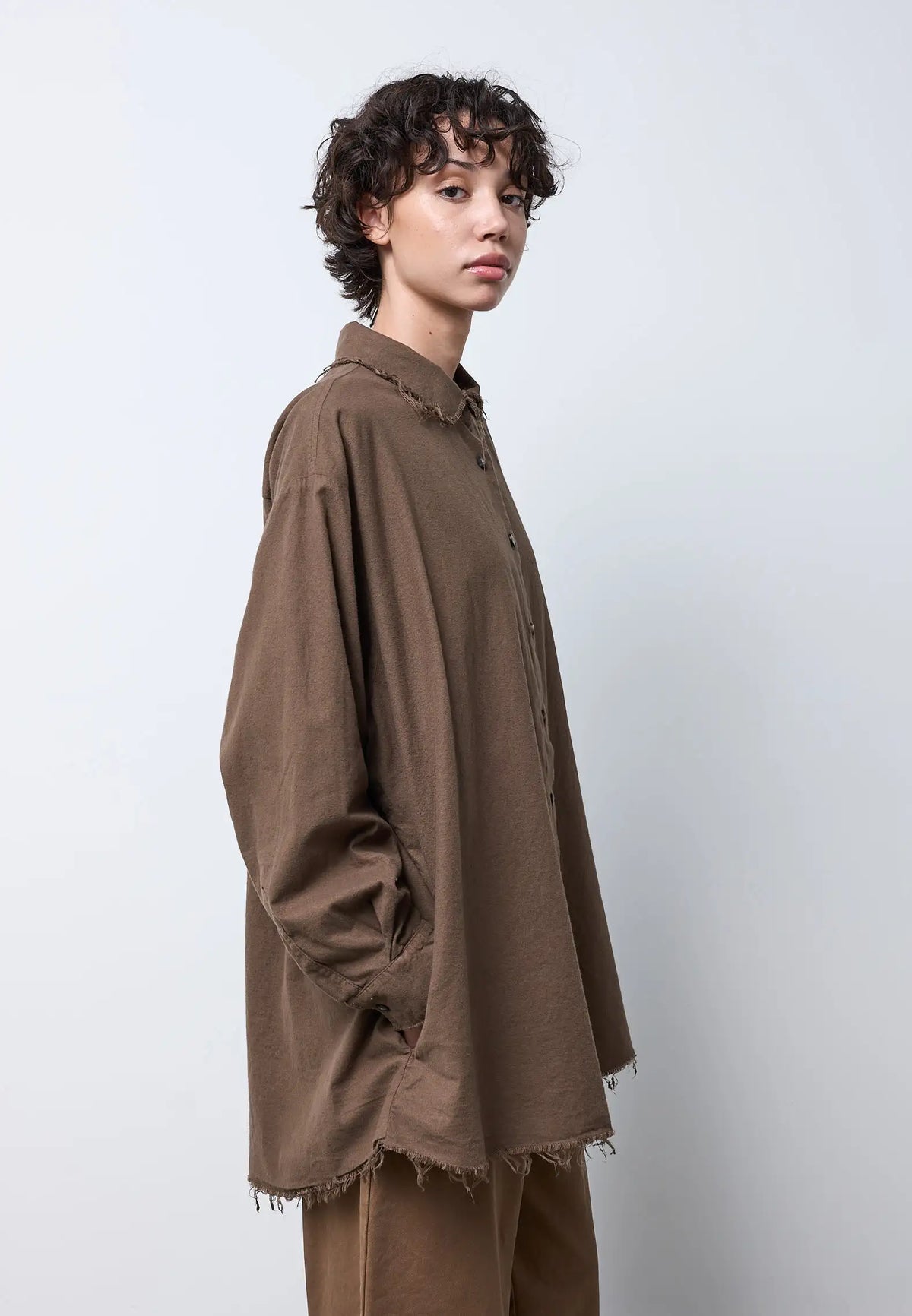 Camicia over manica lunga — TABACCO