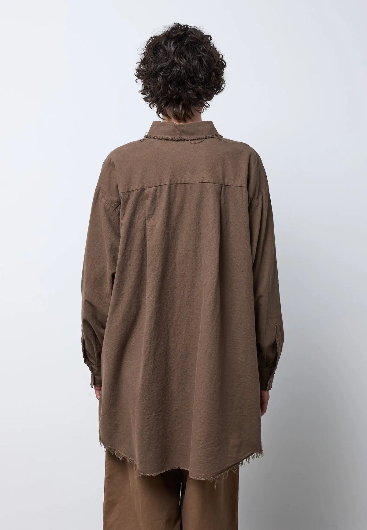 Camicia over manica lunga — TABACCO