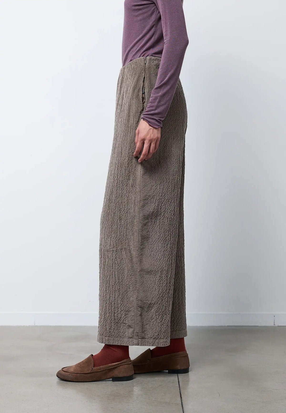 Pantalone largo con elastico in vita — TWIG