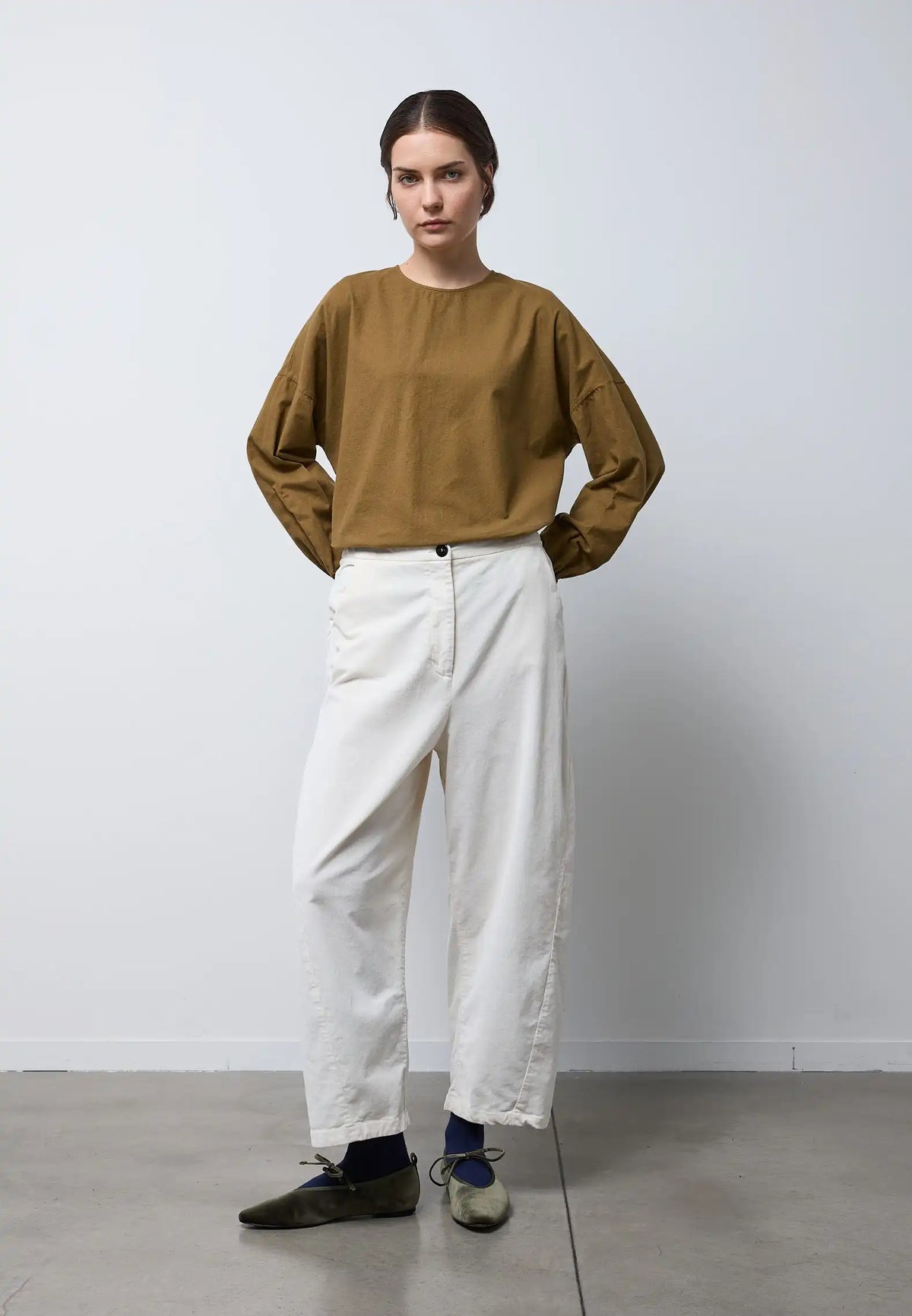 Pantalone ovetto slim — IVORY