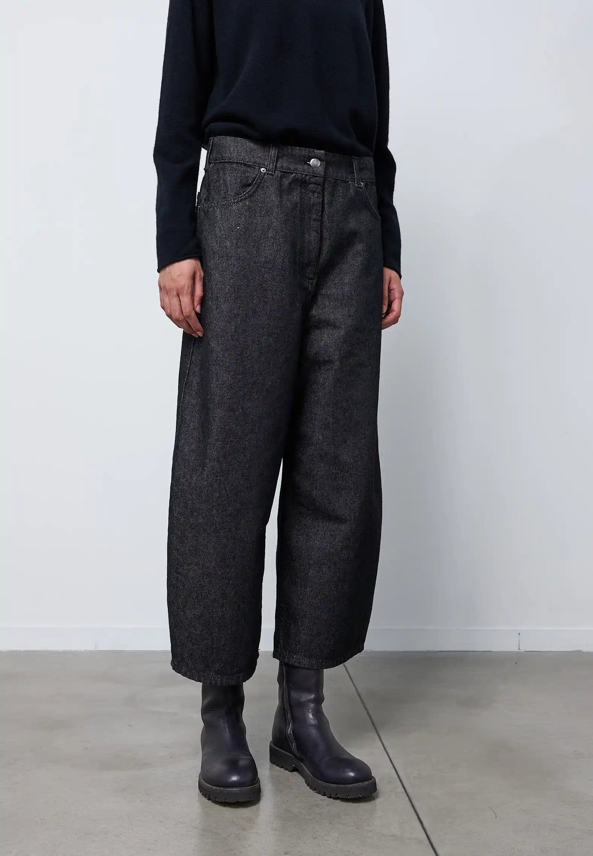 Pantalone denim boyfriend — NERO