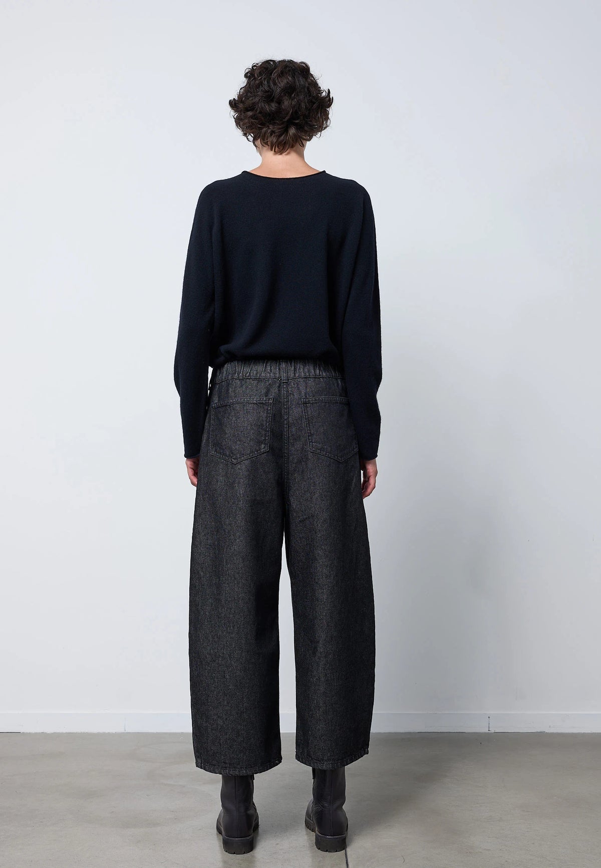 Pantalone denim boyfriend — NERO
