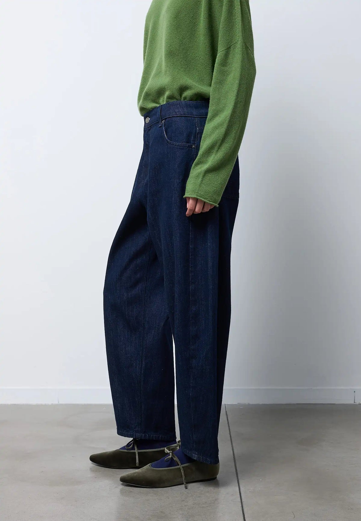Pantalone denim barrel — INDACO