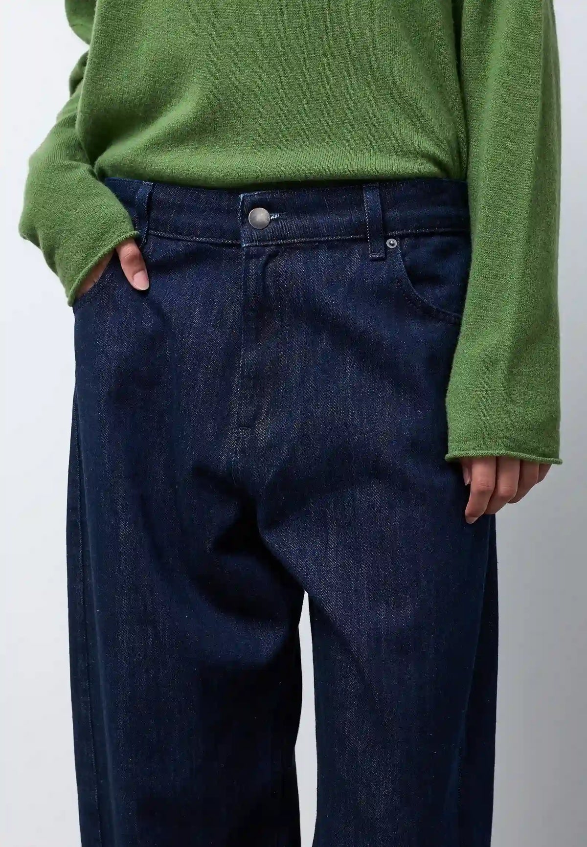 Pantalone denim barrel — INDACO