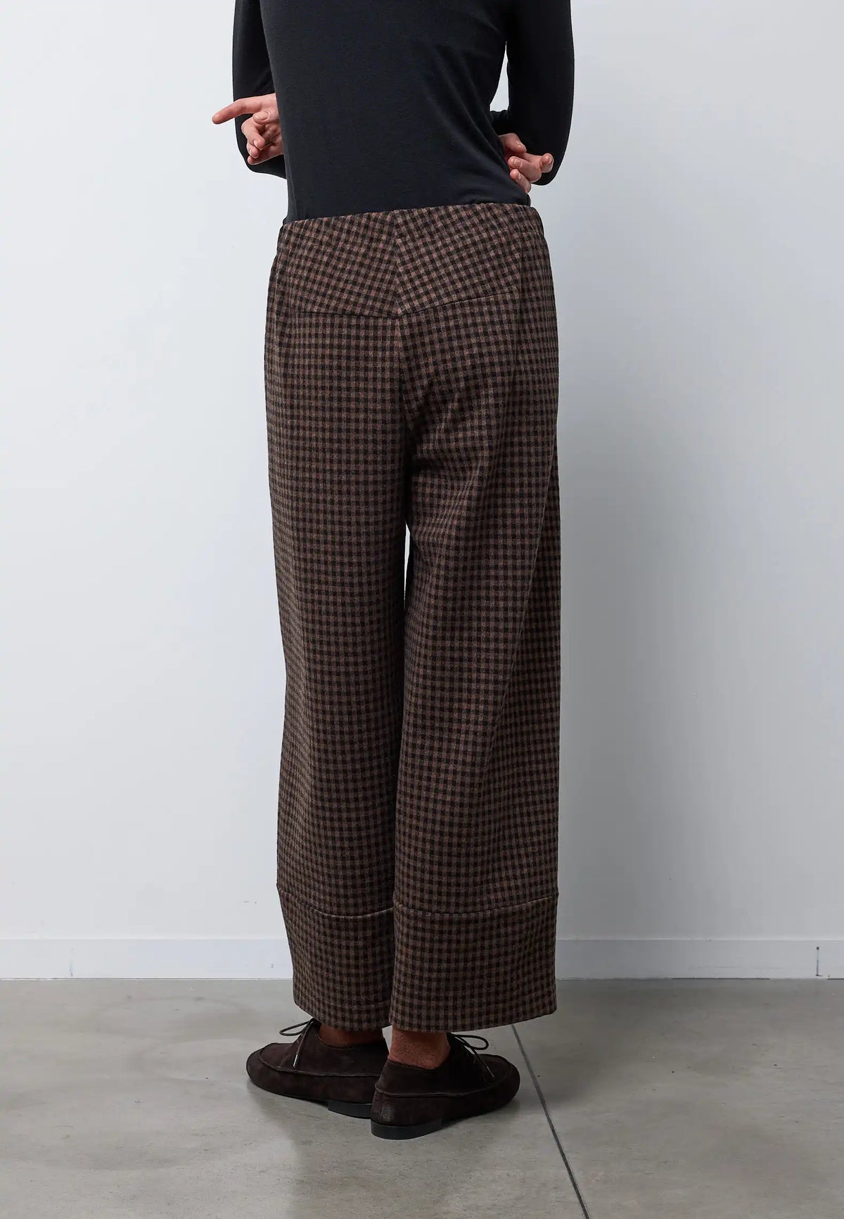Pantalone tagli fondo con elastico in vita — BRUSH VICHY