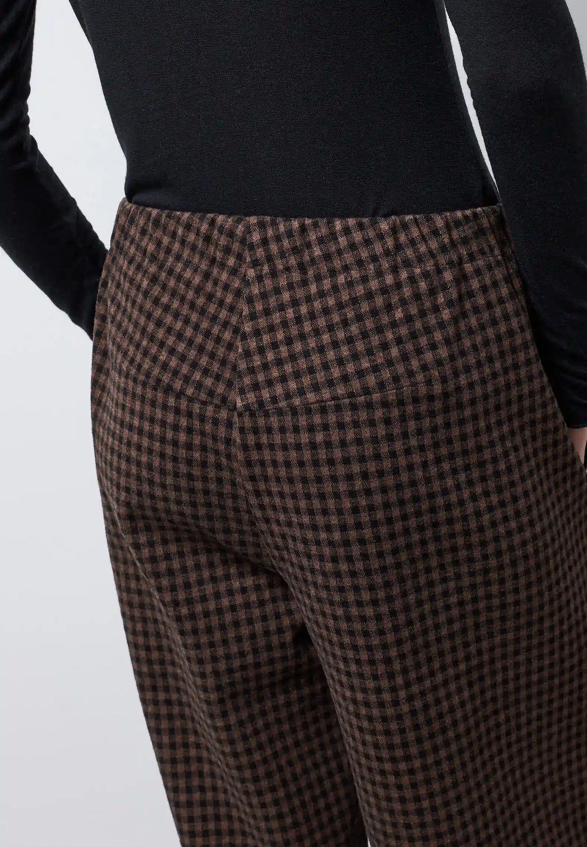 Pantalone tagli fondo con elastico in vita — BRUSH VICHY