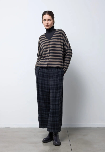 Cardigan corto scollato a v in morbido cotone — TWIG