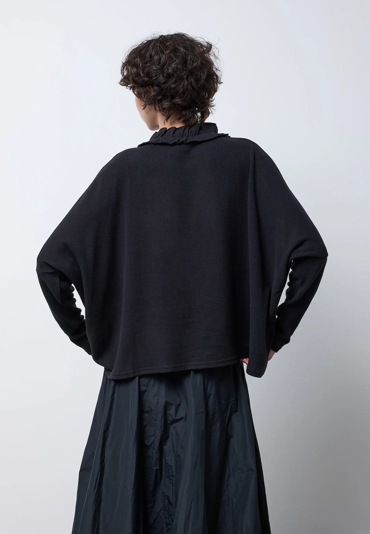 Pullover ruches — NERO