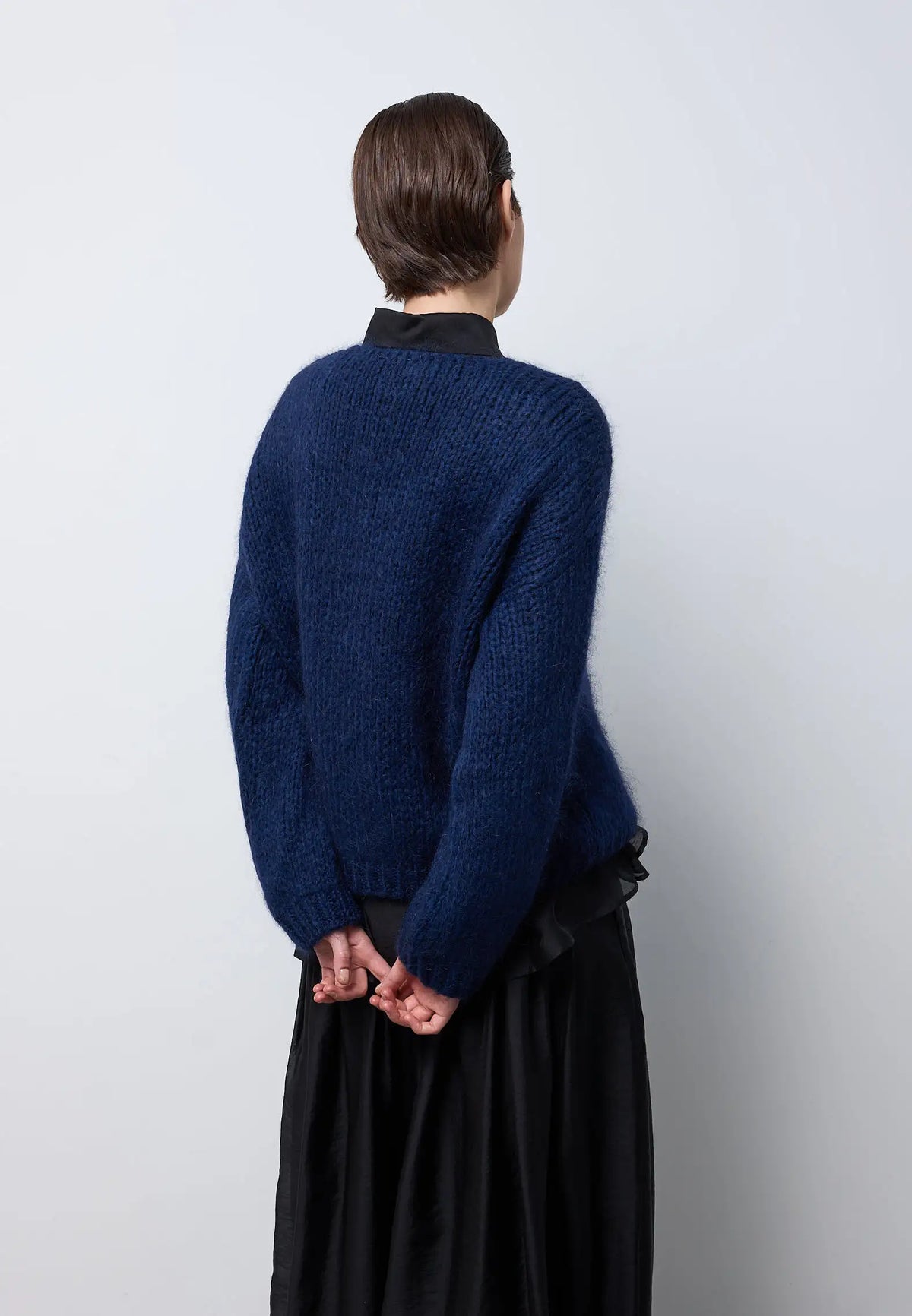 Maglia scollo cuore — BLU