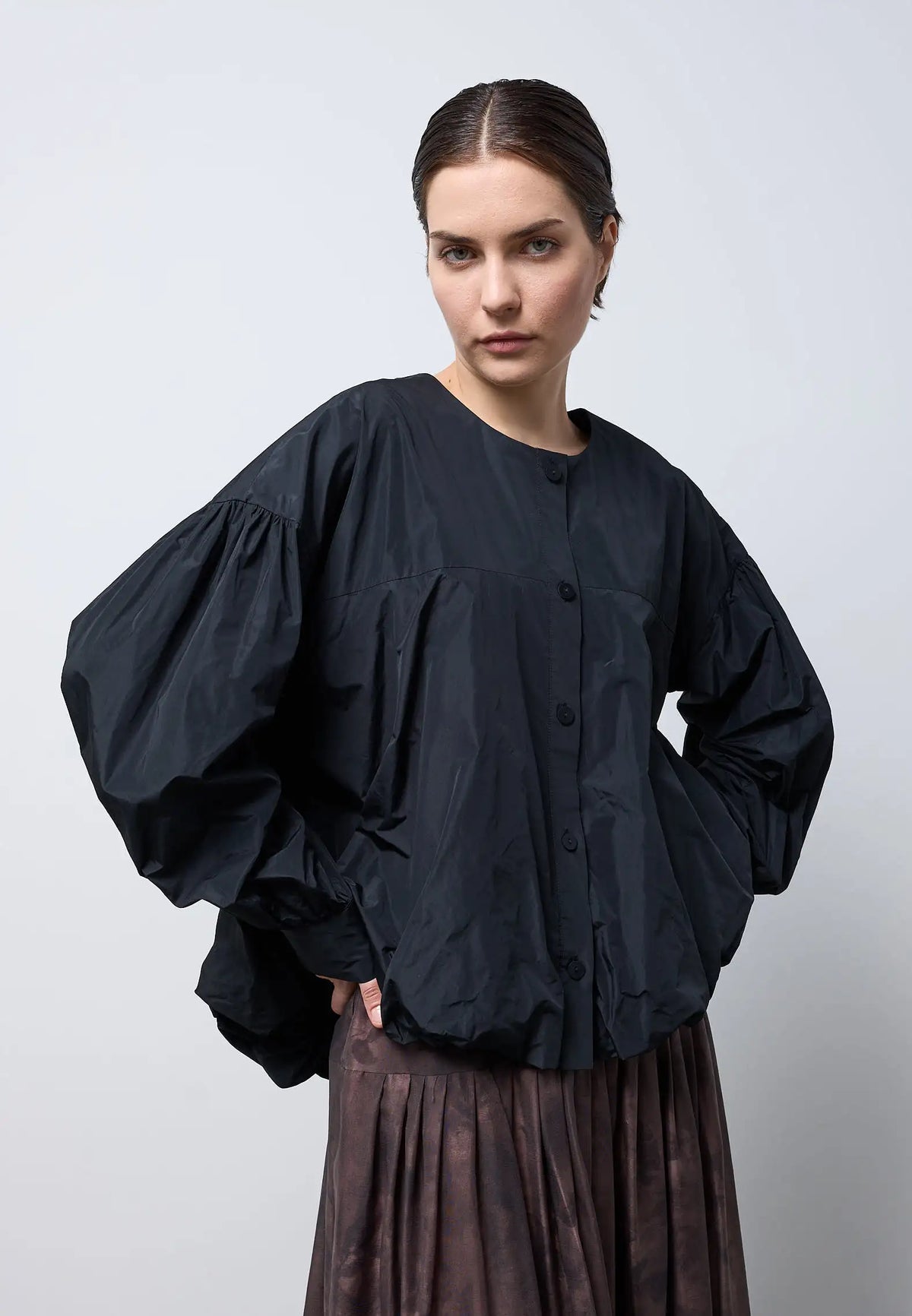 Camicia palloncino — NERO