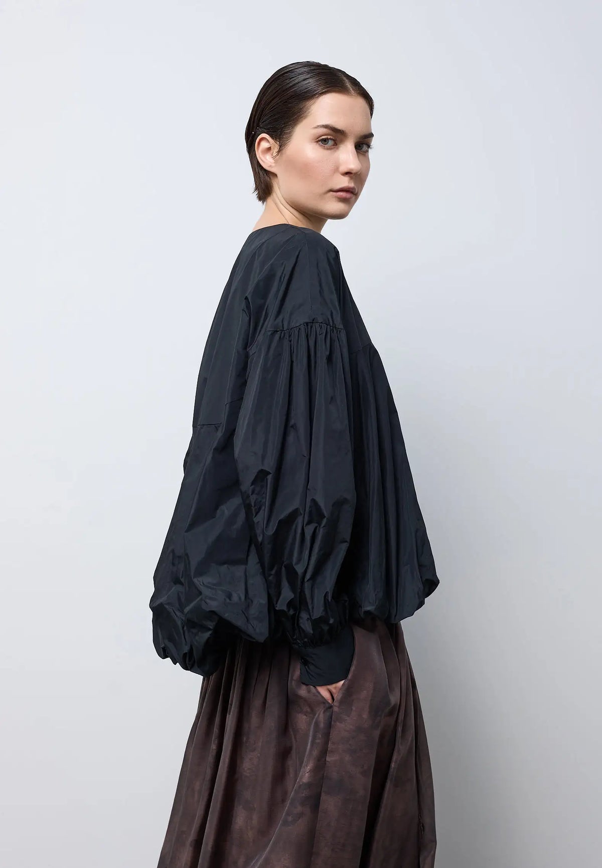 Camicia palloncino — NERO