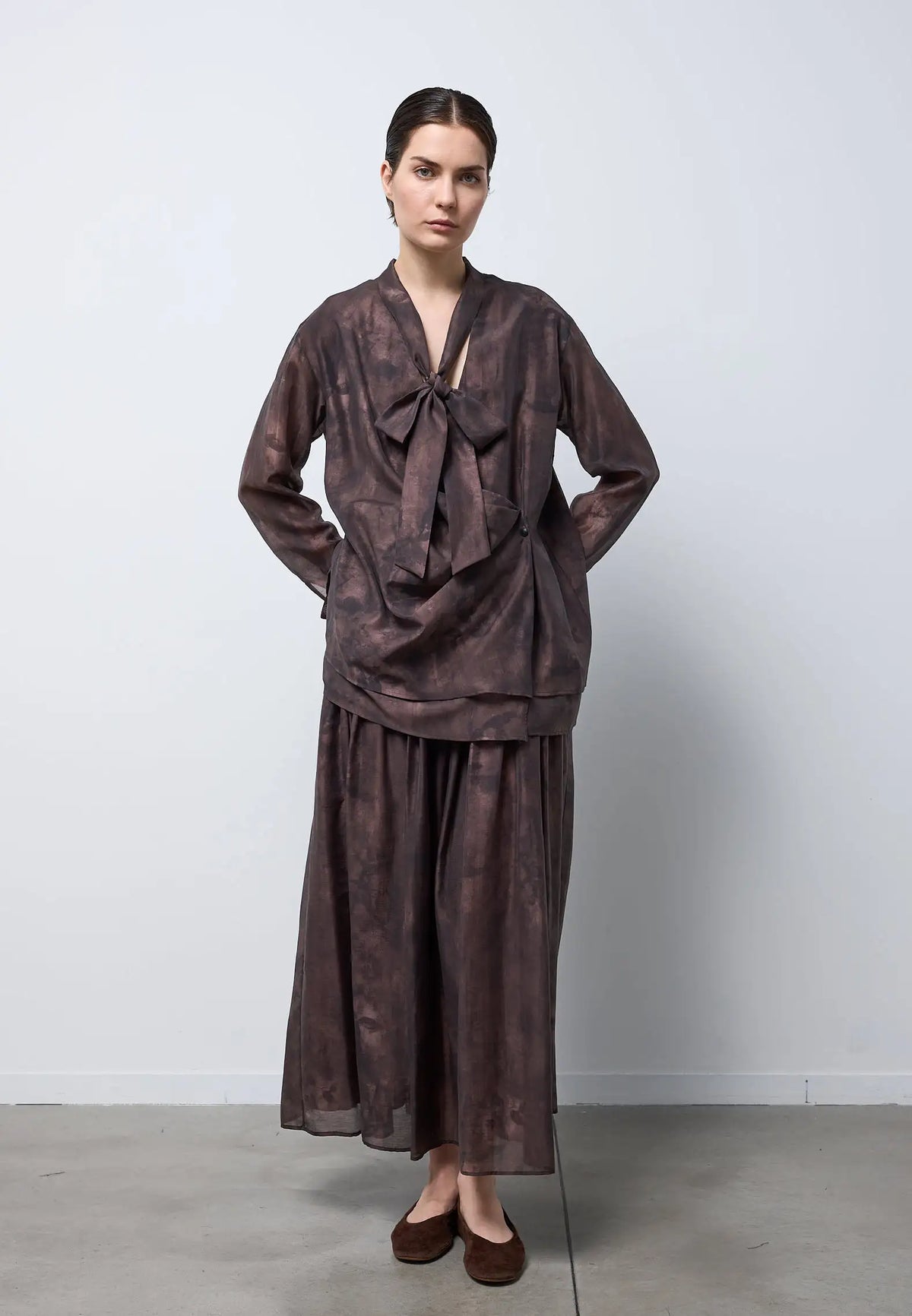 Blusa con nastro — MAUVE
