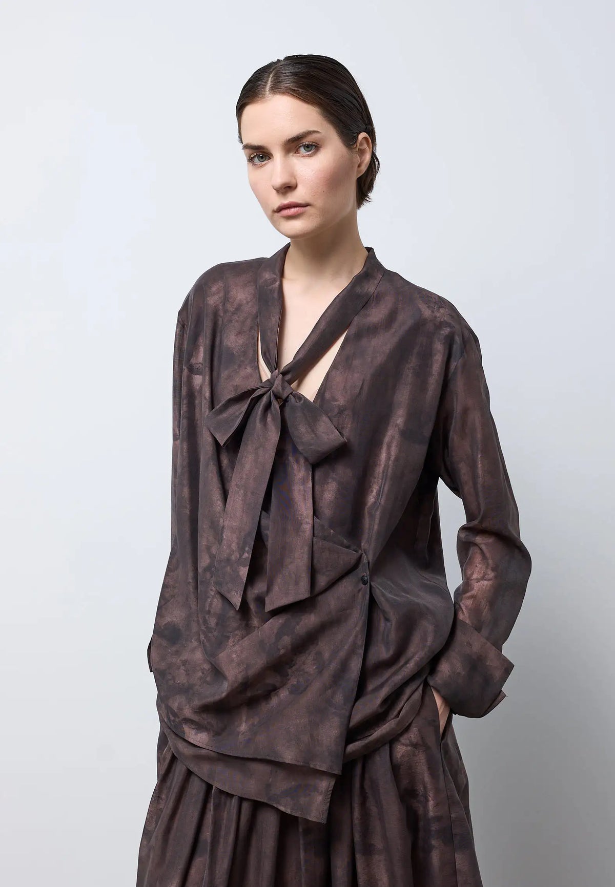 Blusa con nastro — MAUVE