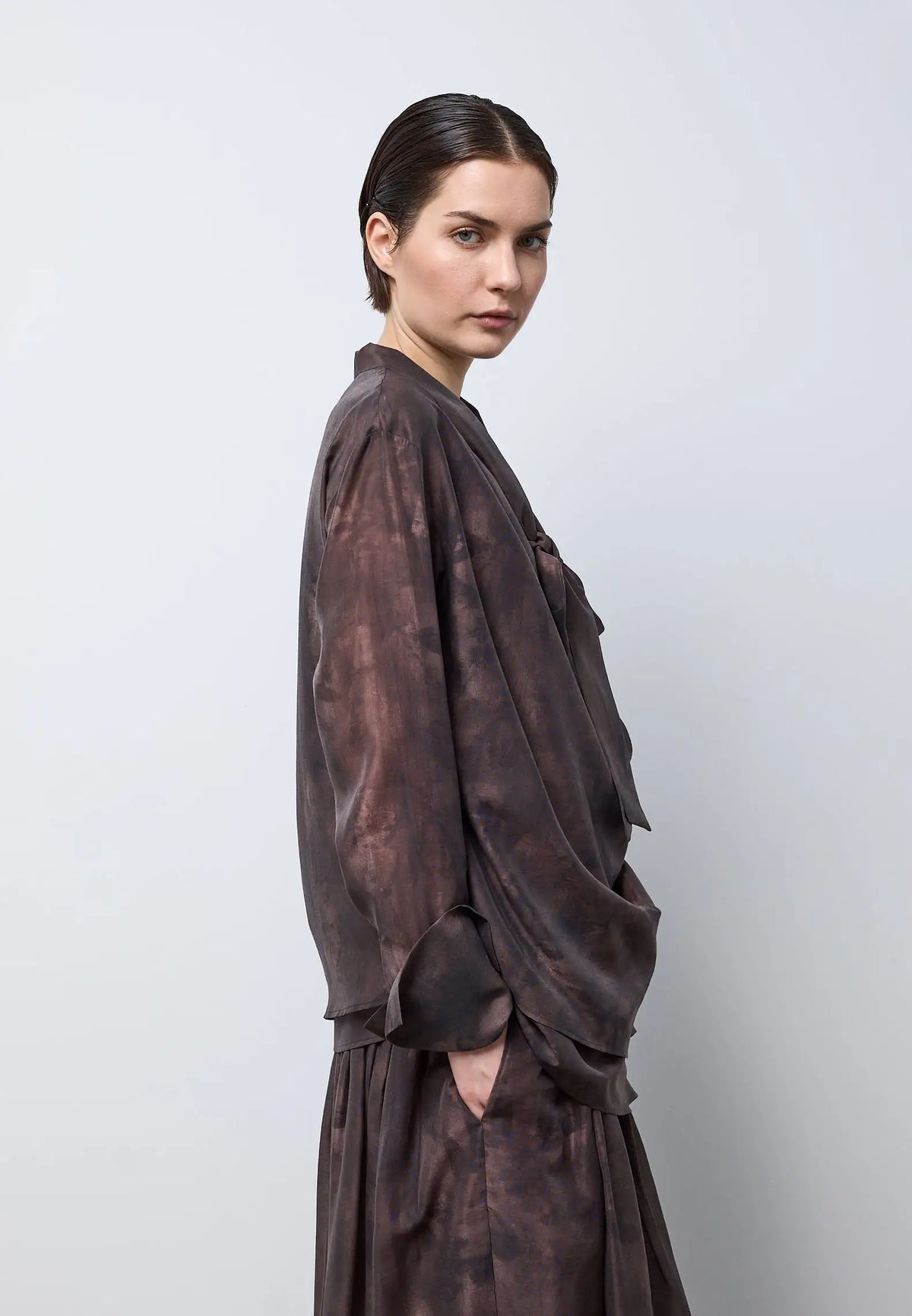 Blusa con nastro — MAUVE