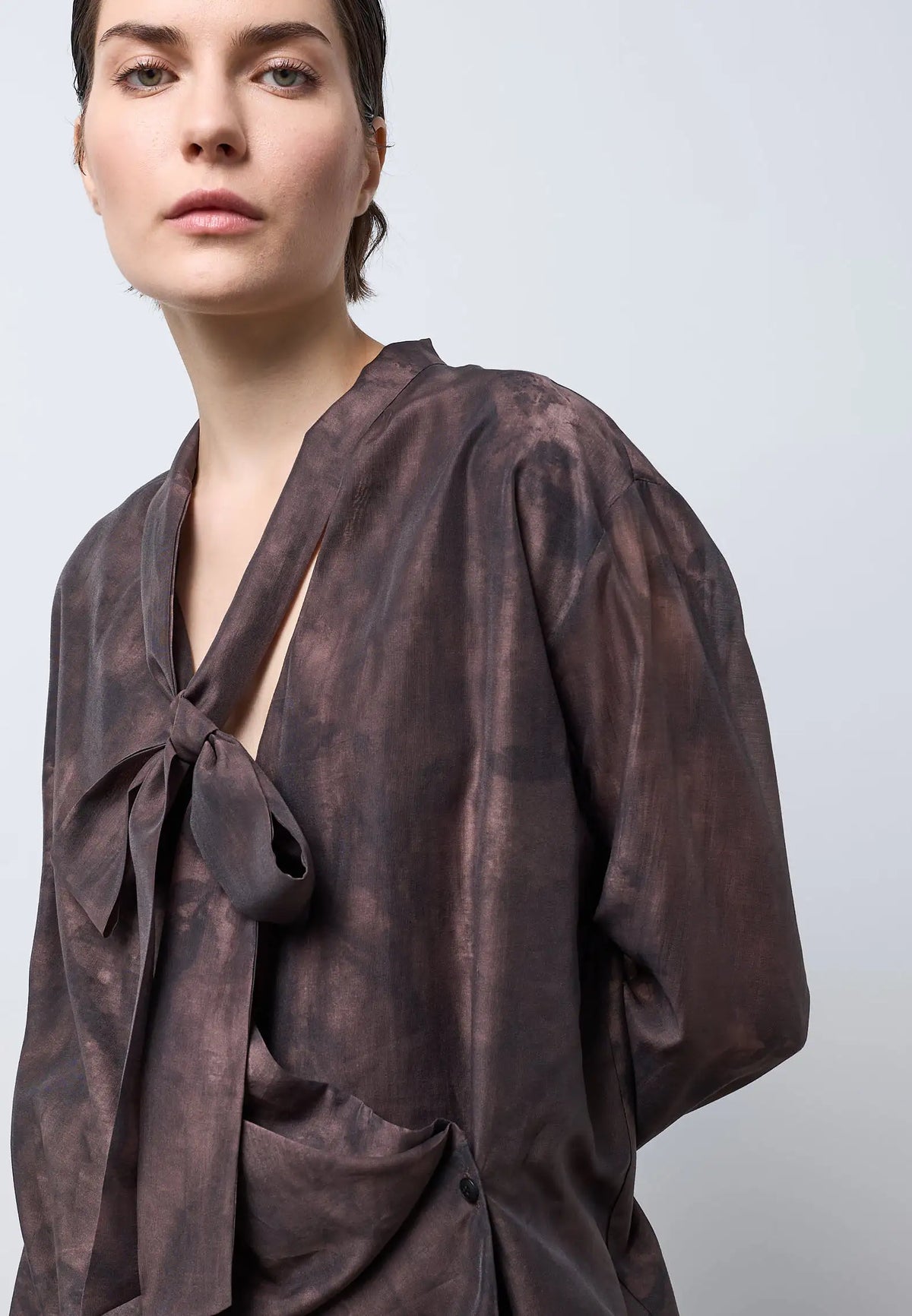 Blusa con nastro — MAUVE
