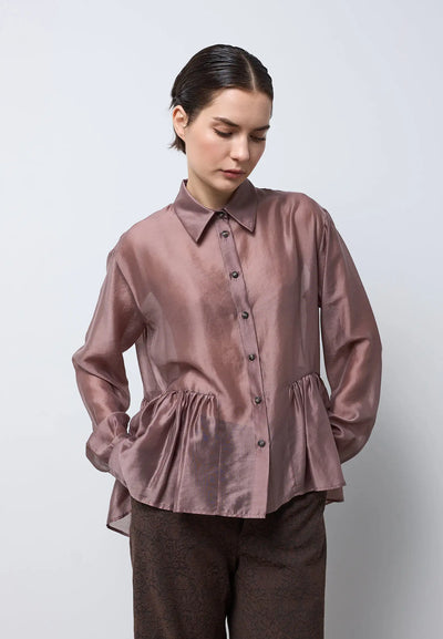 Camicia balze laterali — MAUVE
