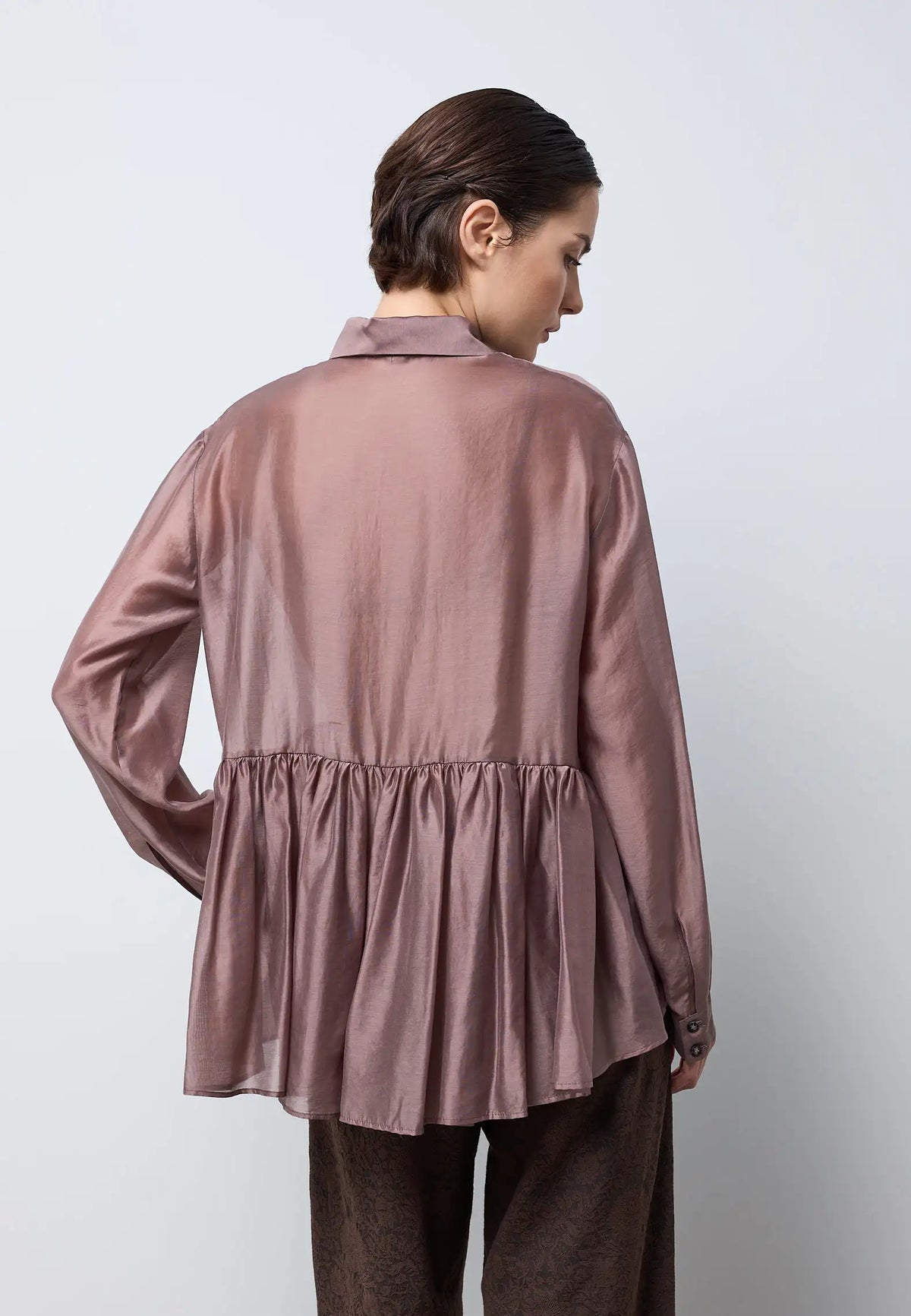 Camicia balze laterali — MAUVE