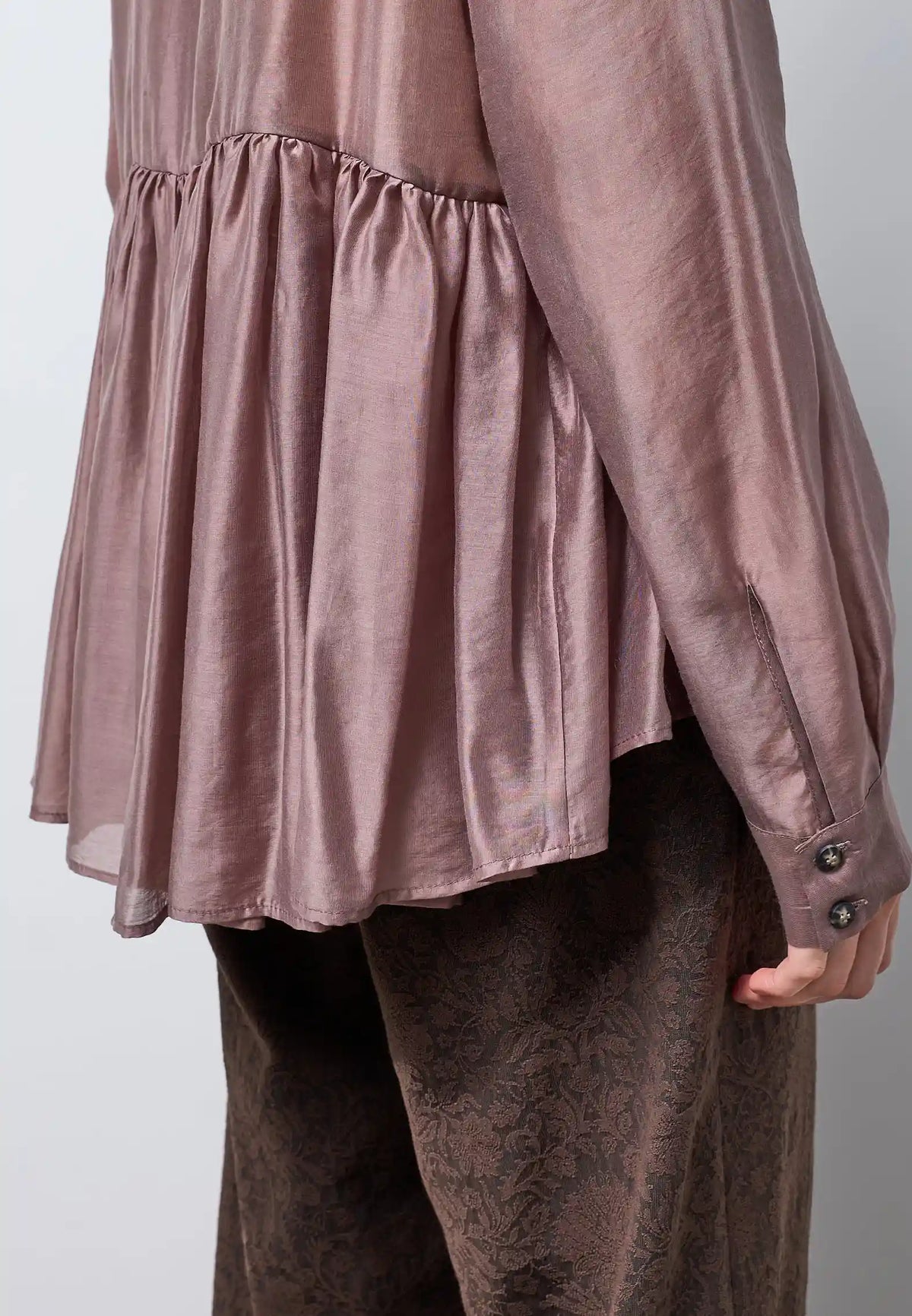 Camicia balze laterali — MAUVE