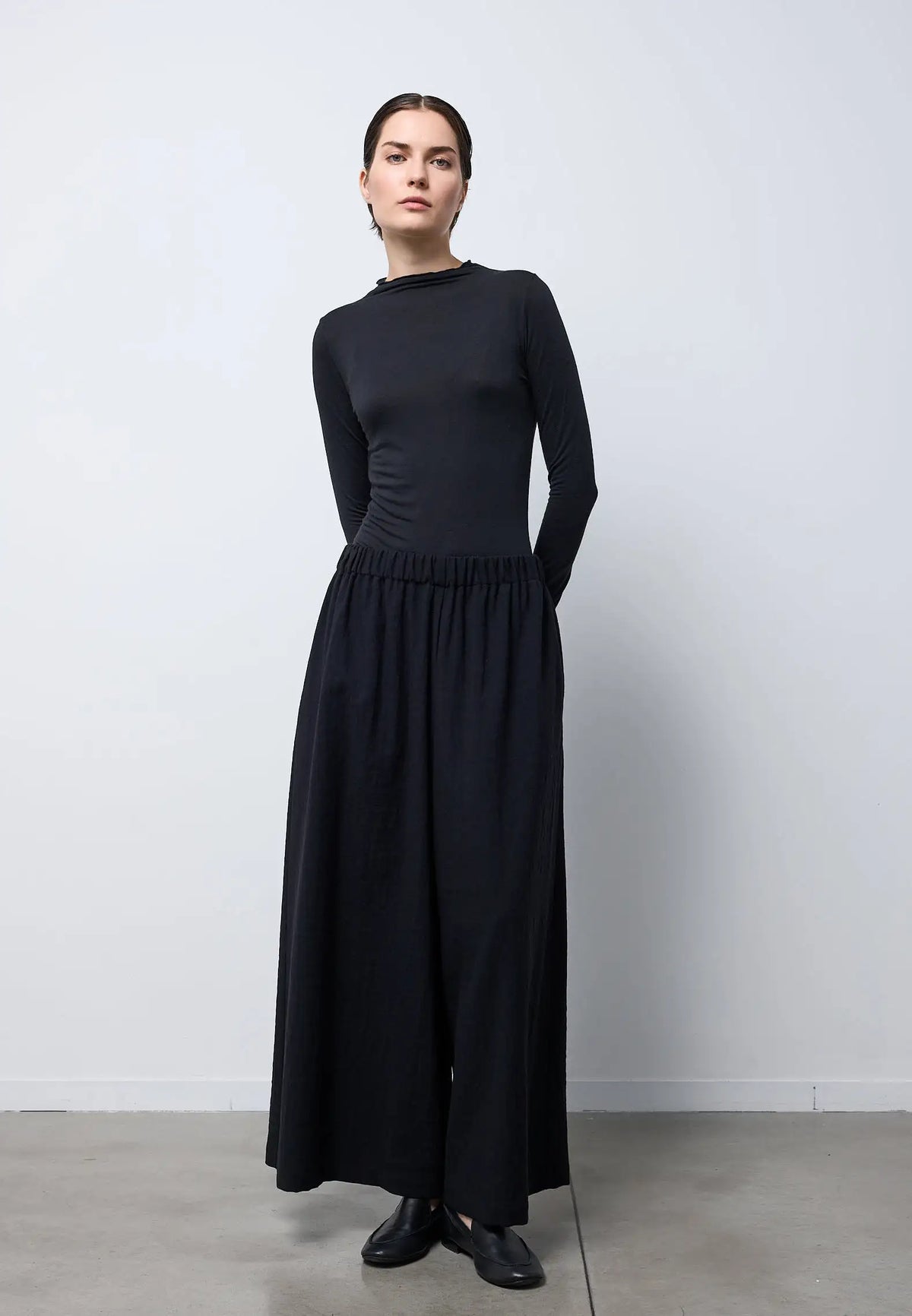 Pantalone palazzo — NERO