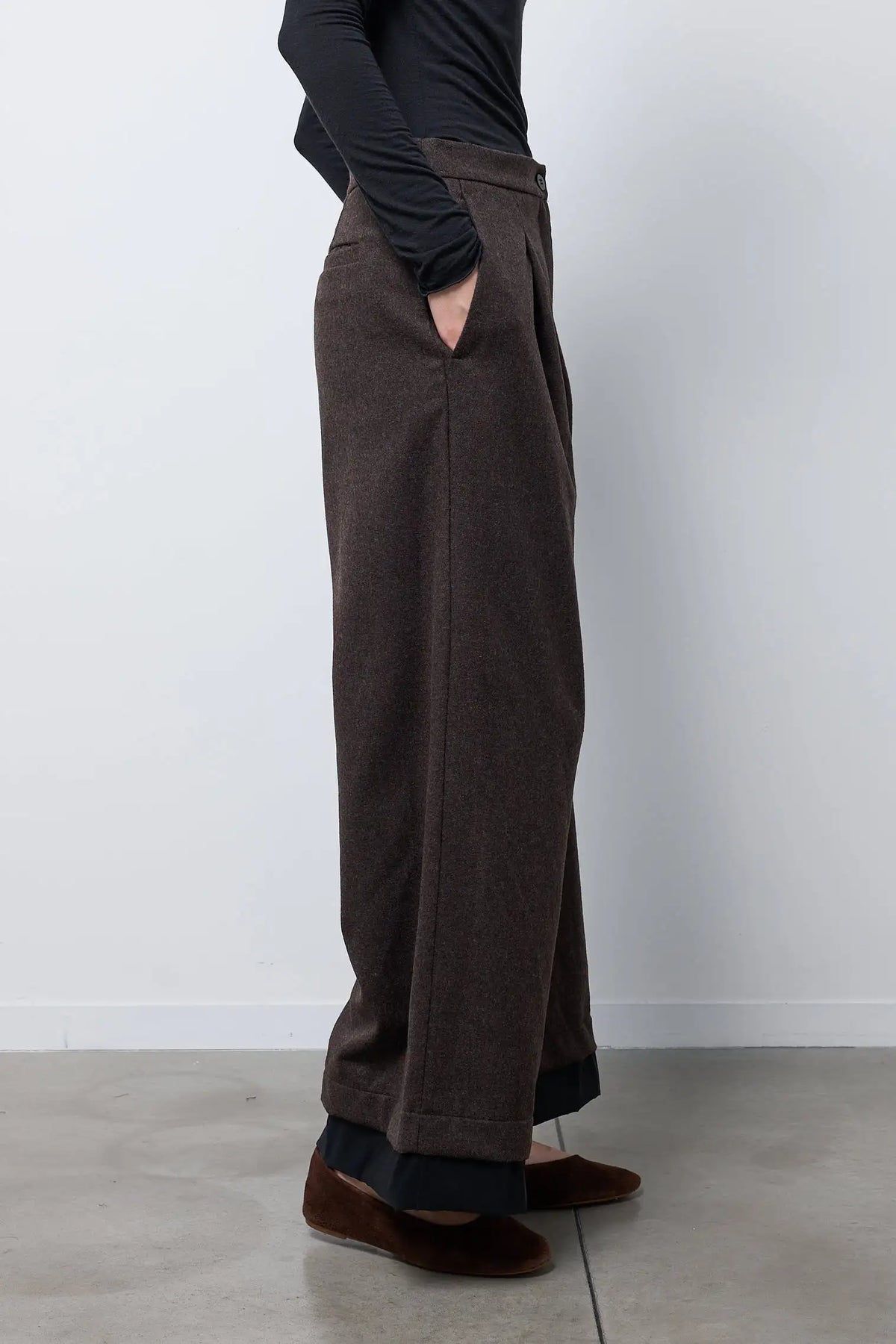 Pantalone fodera — BROWN